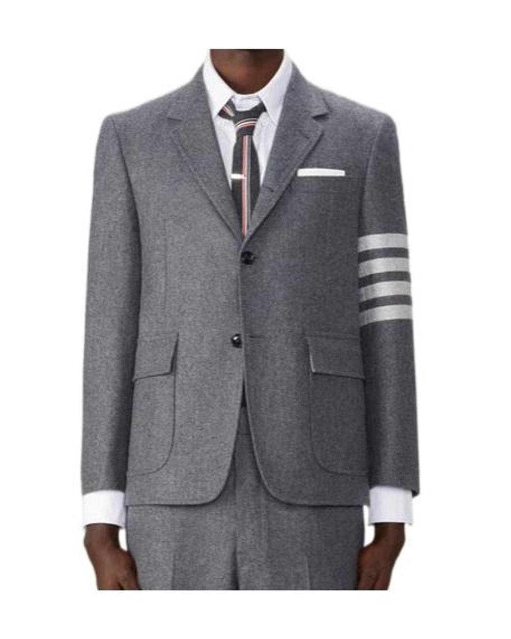 Thom Browne Gray 4-Bar Stripe Single-Breasted Blazer for men