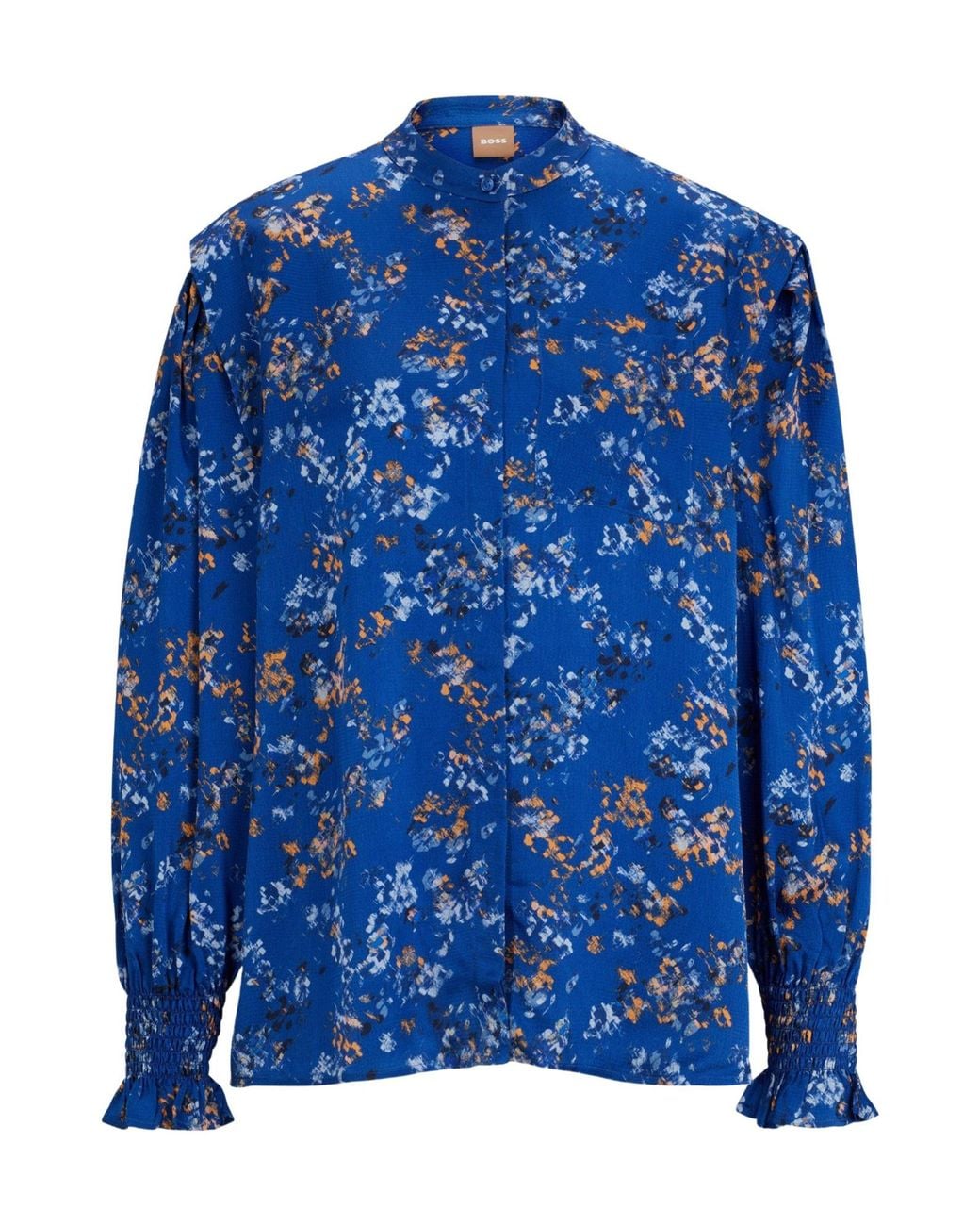 Boss Cobaltblue Floralprint Blouse