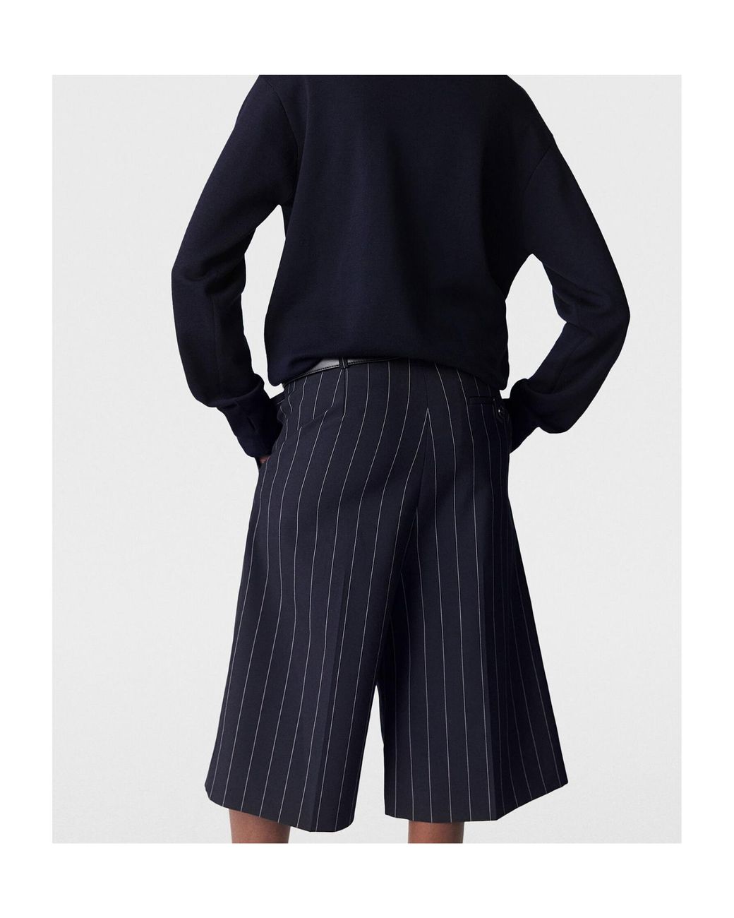 Stella McCartney Blue Tailored Pinstripe Shorts