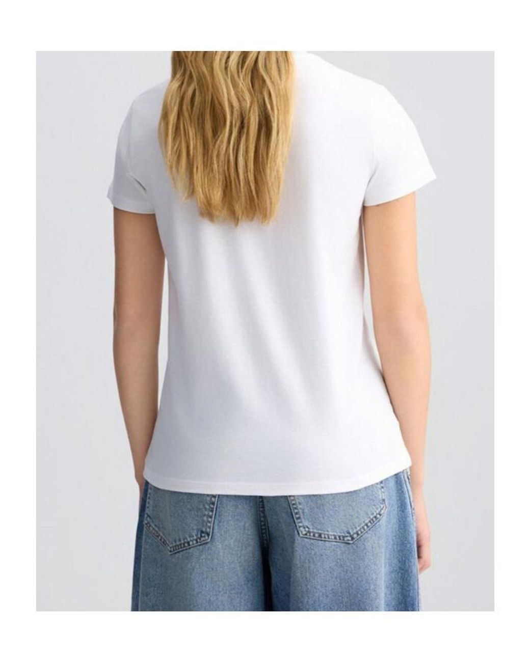 Liu Jo White Crystal-Embellishment T-Shirt