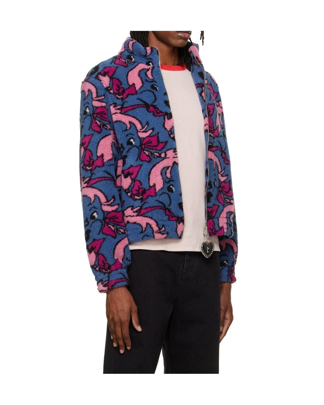 Chopova Lowena Blue Cheeky Girl Fleece Jacket for men