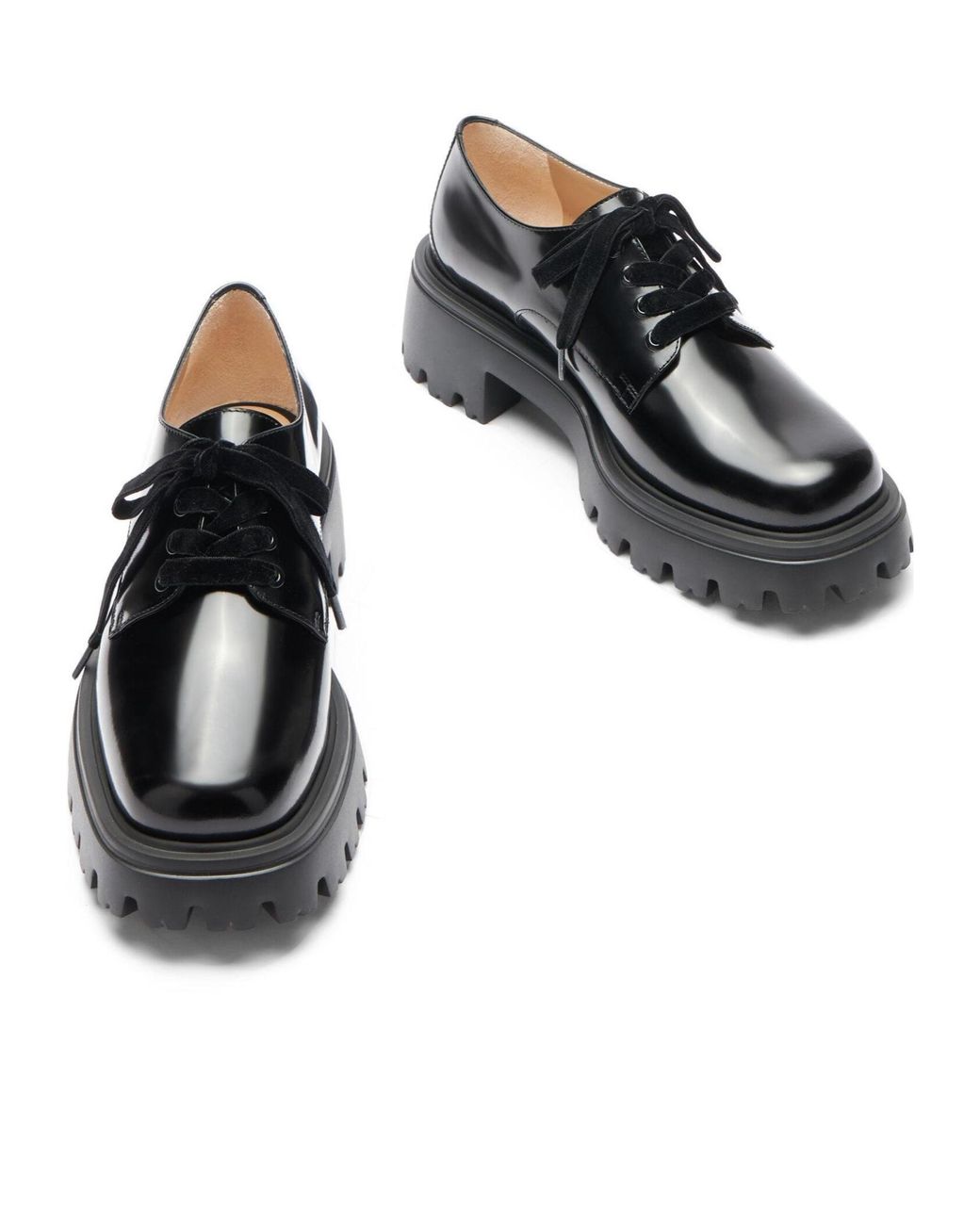 Stuart Weitzman Black Laced Flat Shoes