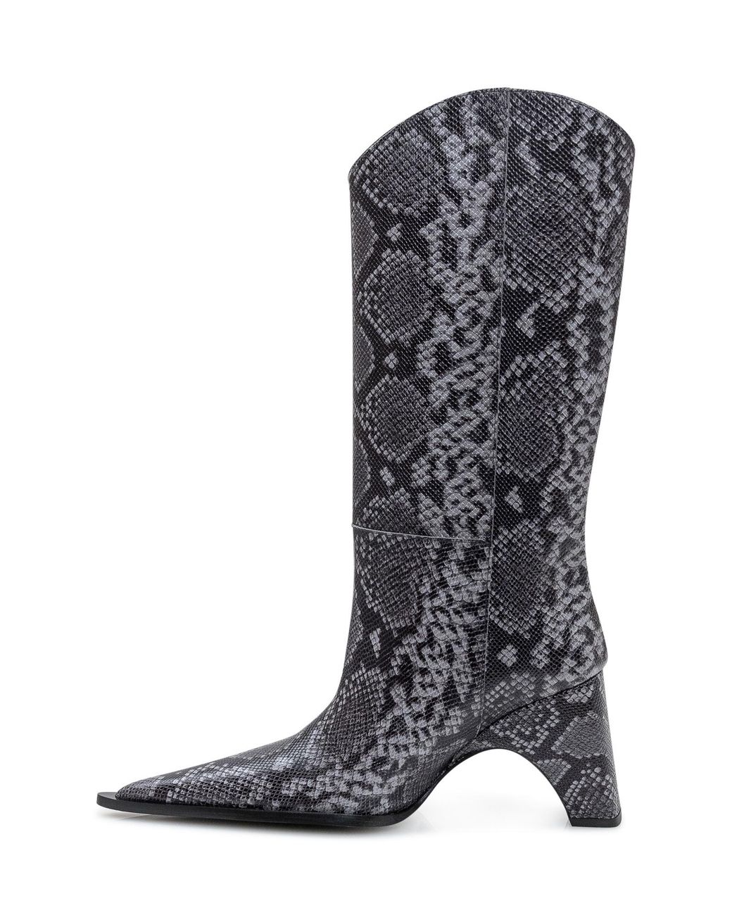 Coperni Black Bridge Embossed Cowboy Boots