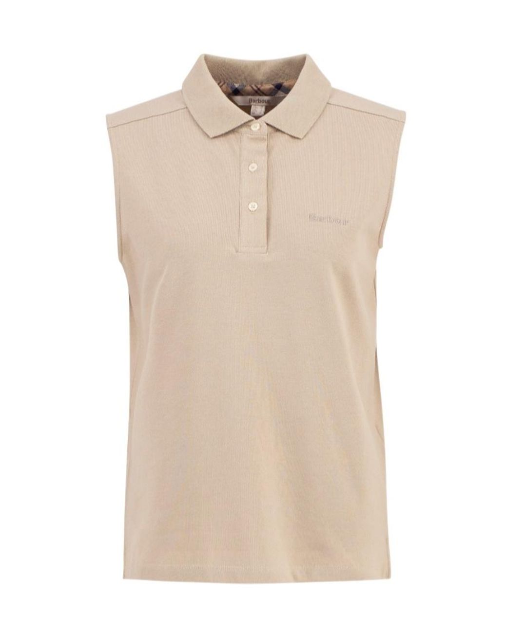Barbour Natural Bowford Sleeveless Polo Shirt