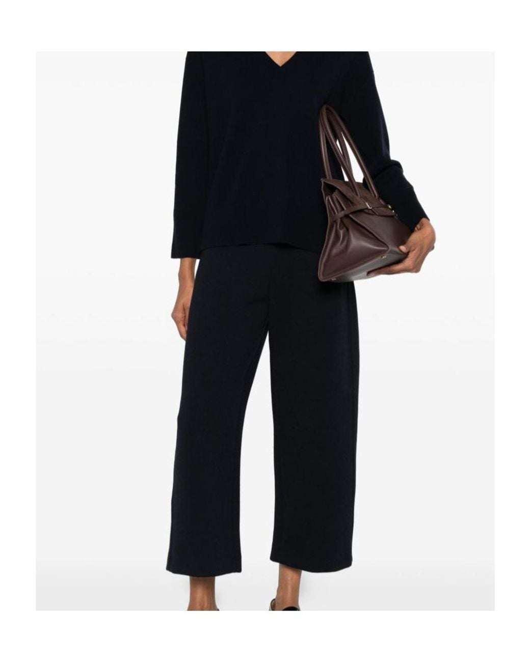 Max Mara Blue Straight-Leg Casual Pants