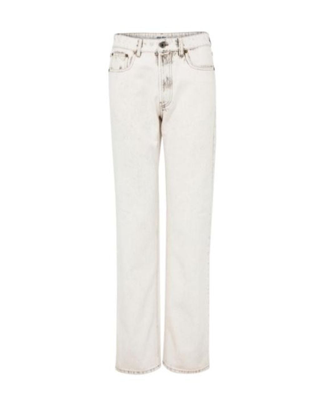 Miu Miu White Straight-Cut Jeans