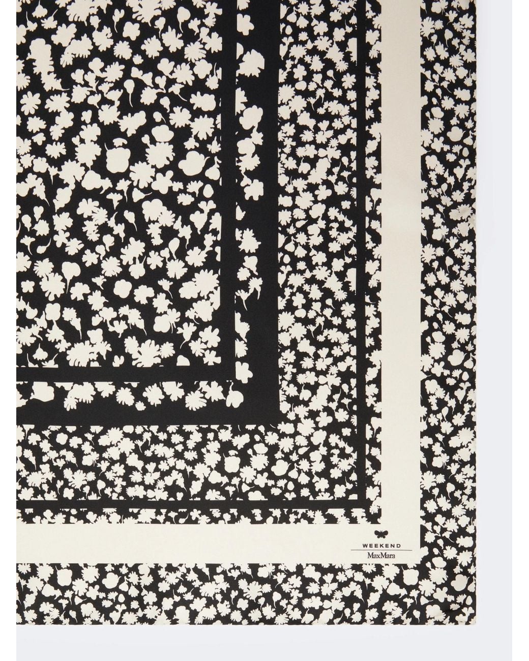 Weekend by Maxmara Gray Printed Silk Twill Scarf