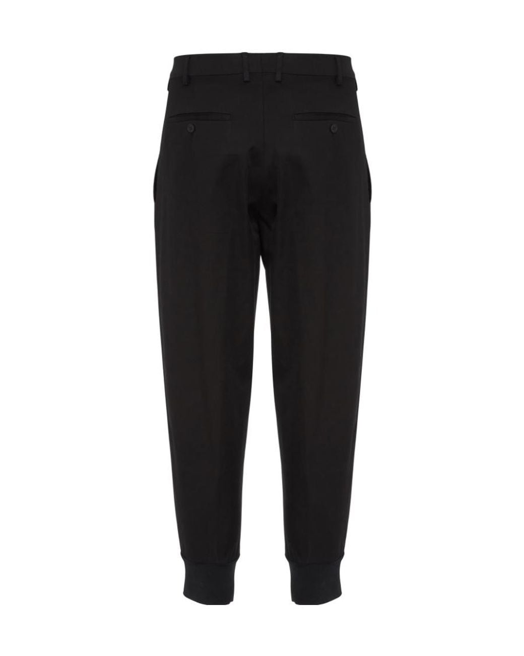 Neil Barrett Black Tapered-Leg Cotton Trousers for men