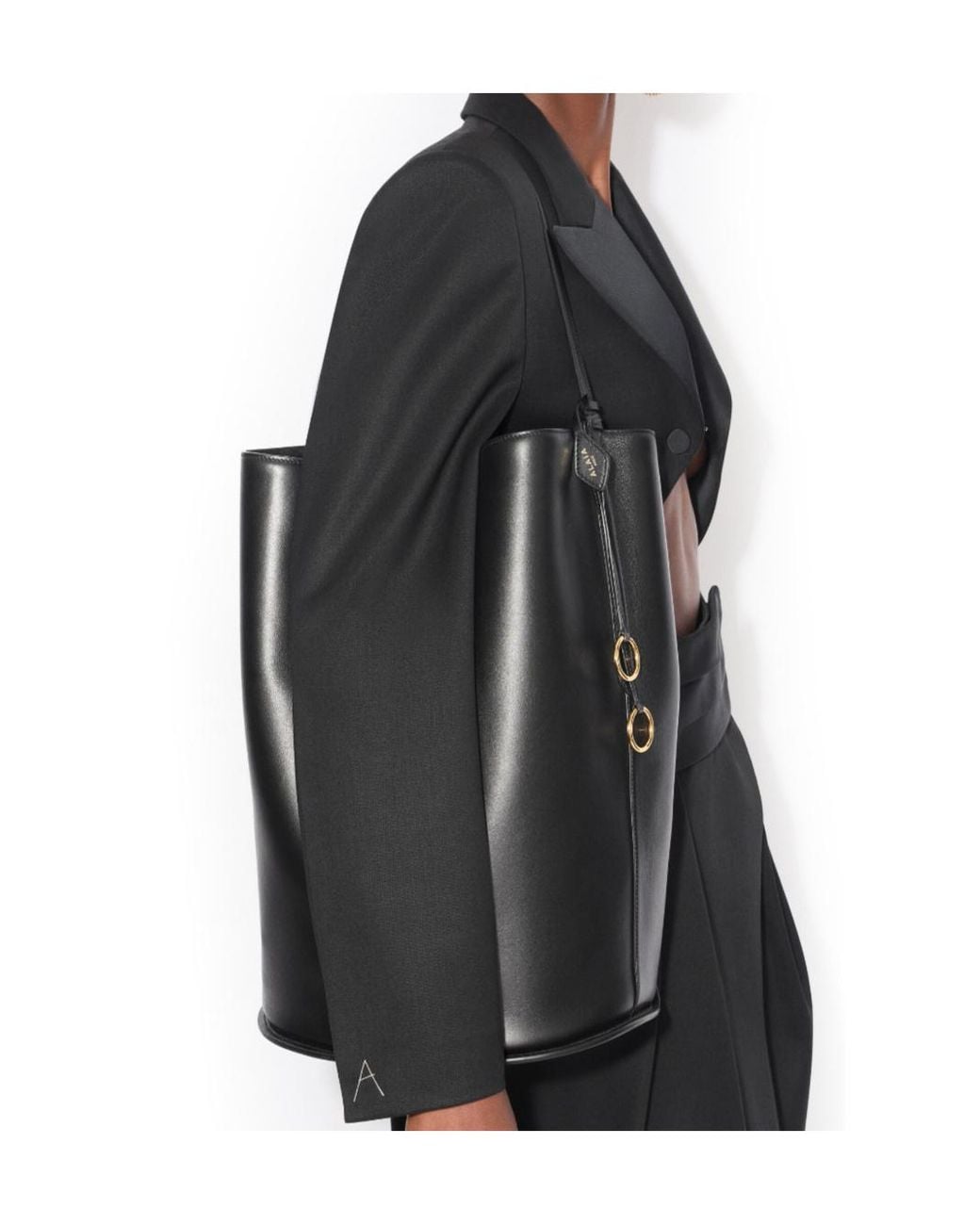 Alaïa Black Alaïa Hip Large Bucket Bag