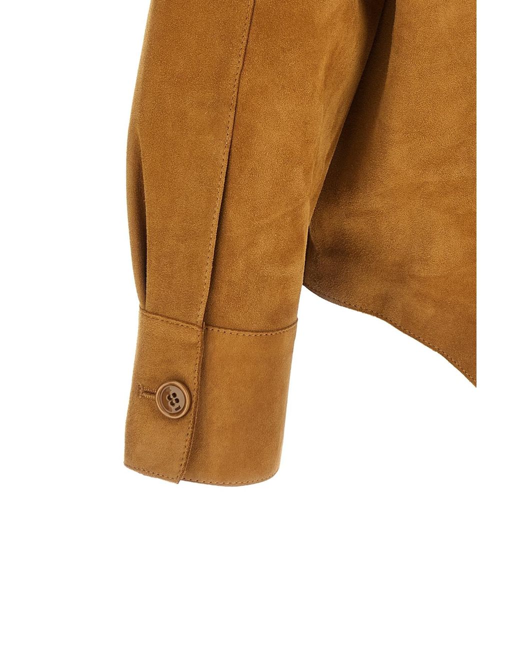 AMI Brown Ami Buttoned Overshirt for men