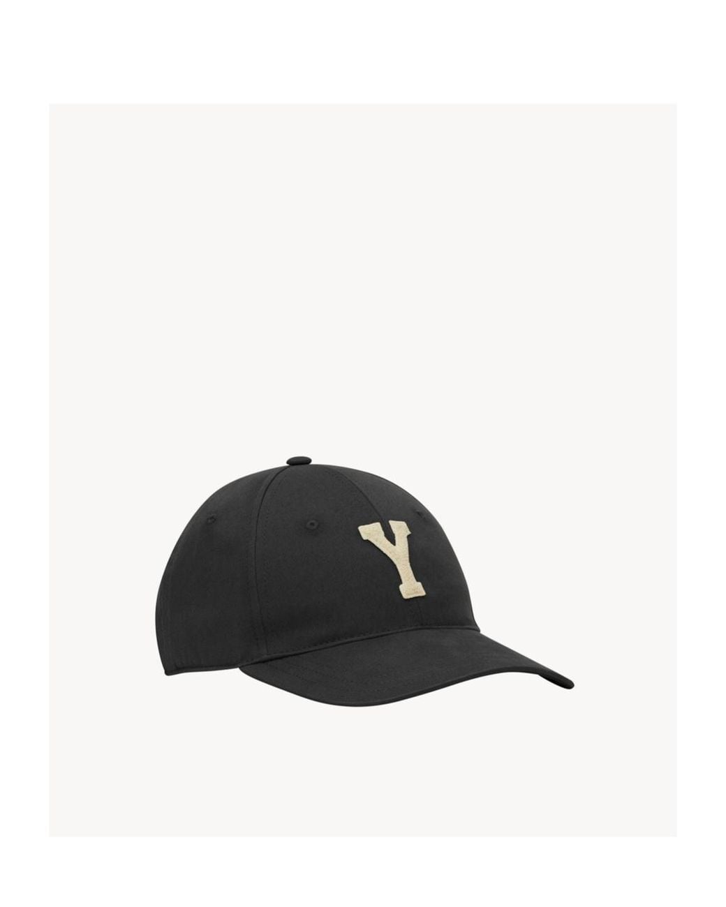 Saint Laurent Black Y Varsity Baseball Cap