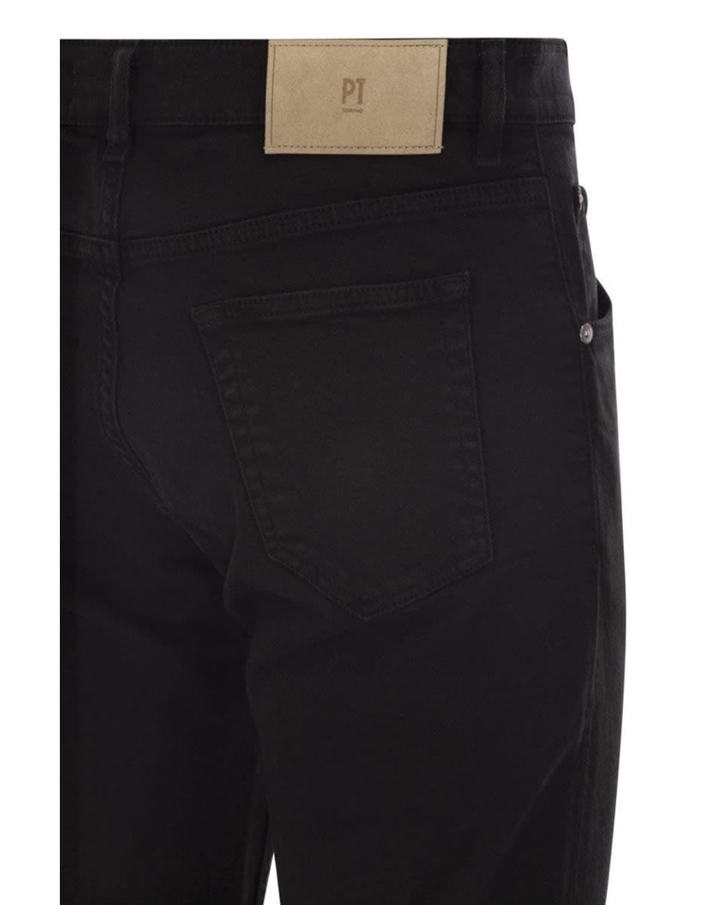 Pt Pantaloni Black Carrot-Fit Jeans for men