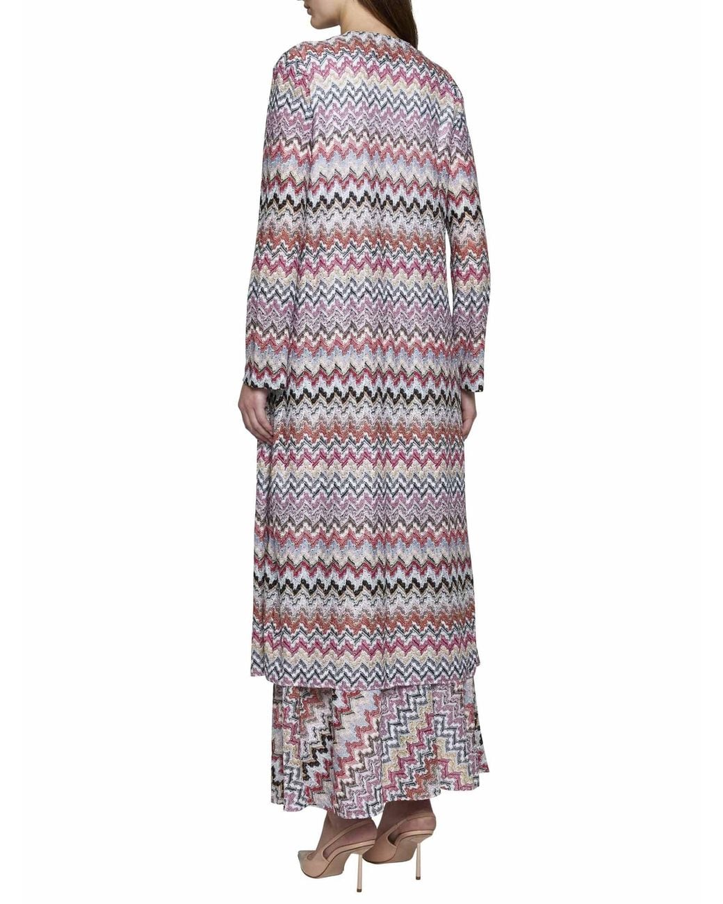 Missoni Purple All-Over Patterned Long-Sleeved Cardigan