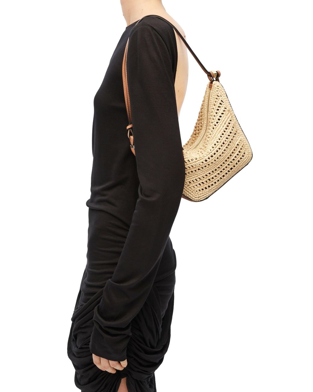 Loewe Metallic Mini Hammock Hobo Bag