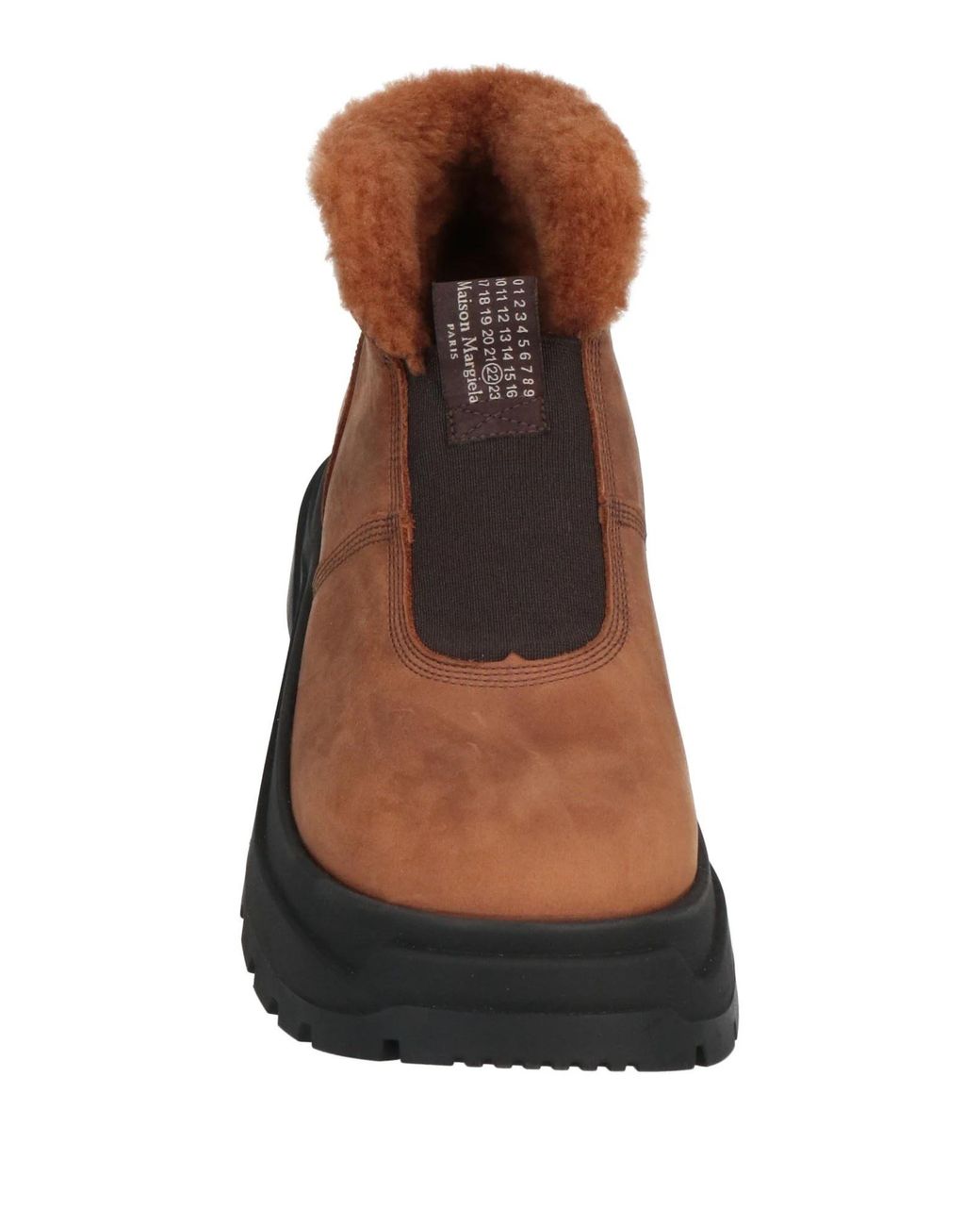 Maison Margiela Brown Solid Color Ankle Boots