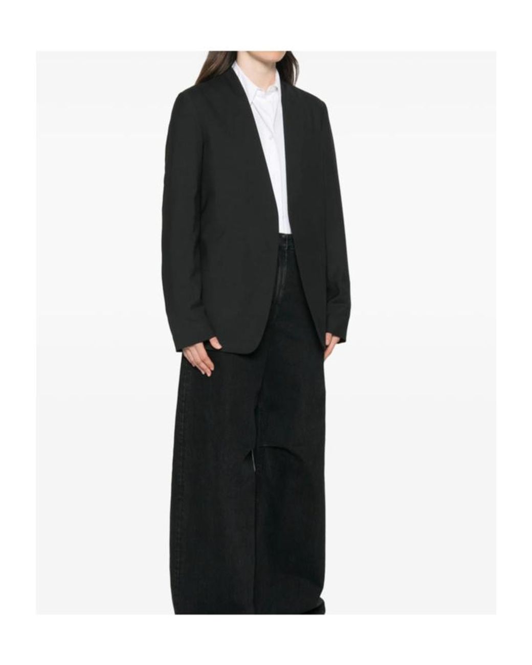 Maison Margiela Black Open Front Jacket