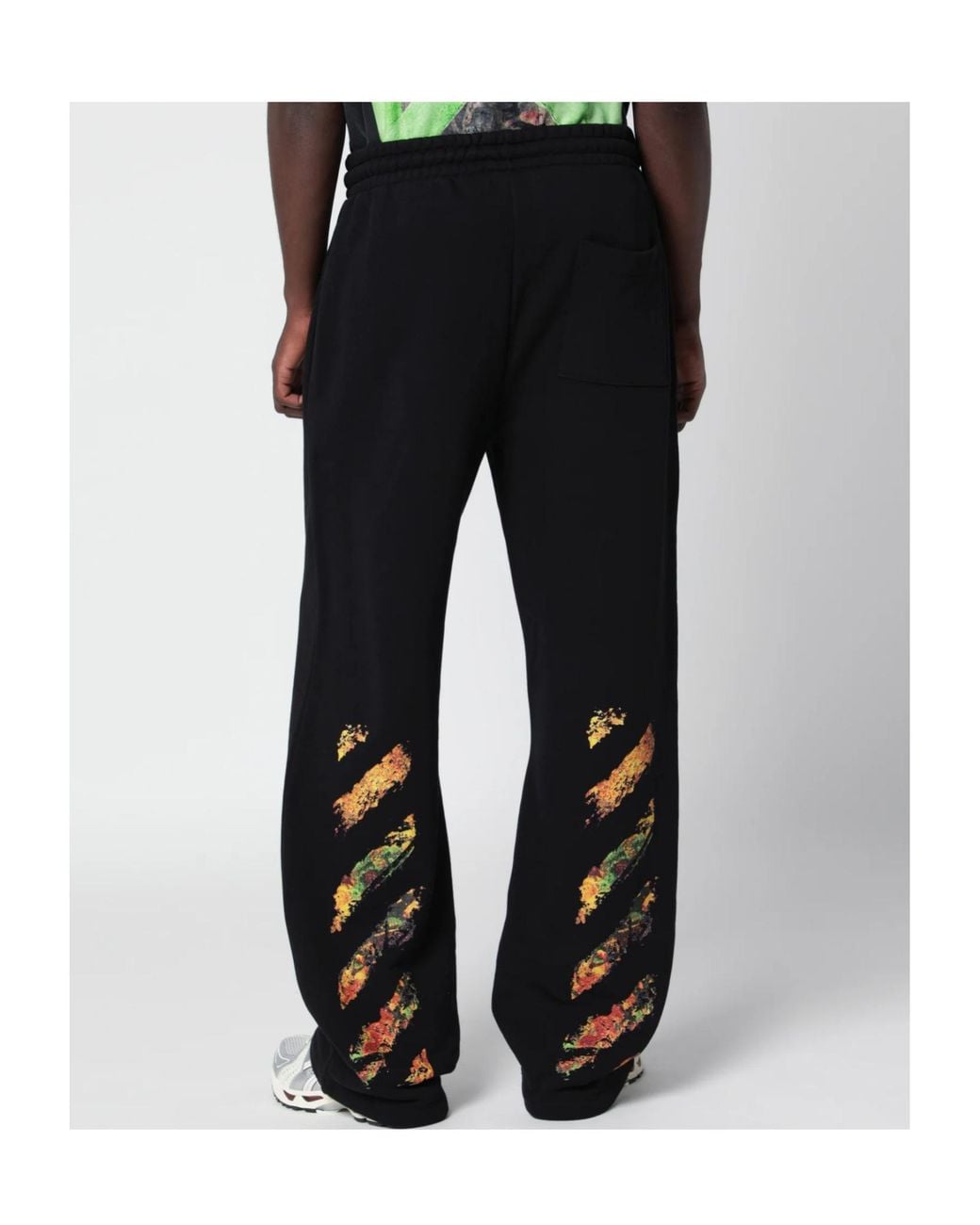 Off-White c/o Virgil Abloh Black Drawstring Wide-Leg Pants for men