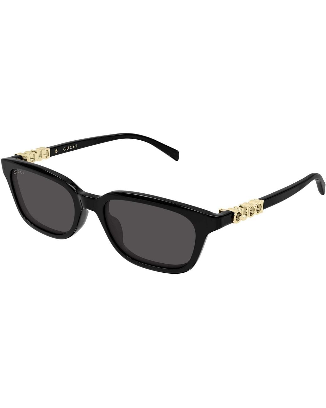 Gucci White Eyewear Rectangular-Frame Sunglasses