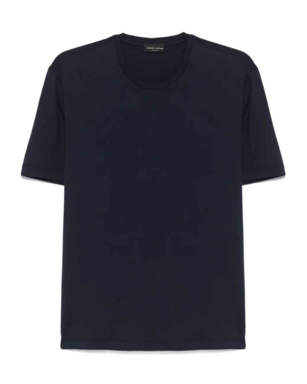 Roberto Collina Blue Crew Neck T-Shirt for men
