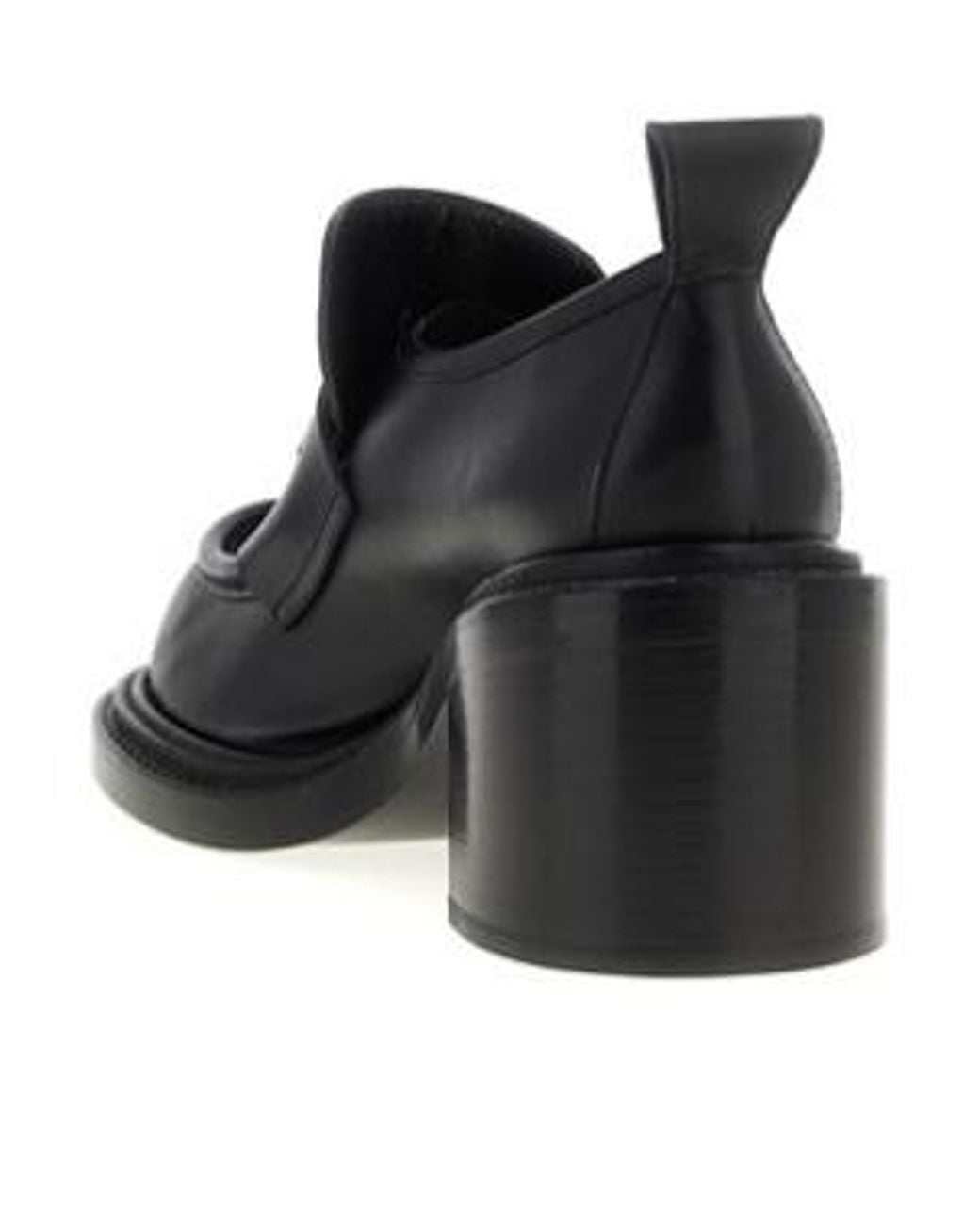 Moschino Black Olivia Block Heel Loafers