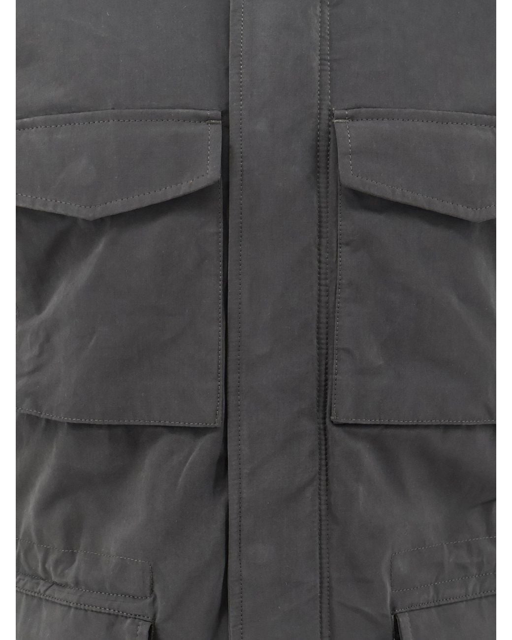 Aspesi Green High Neck Padded Jacket for men