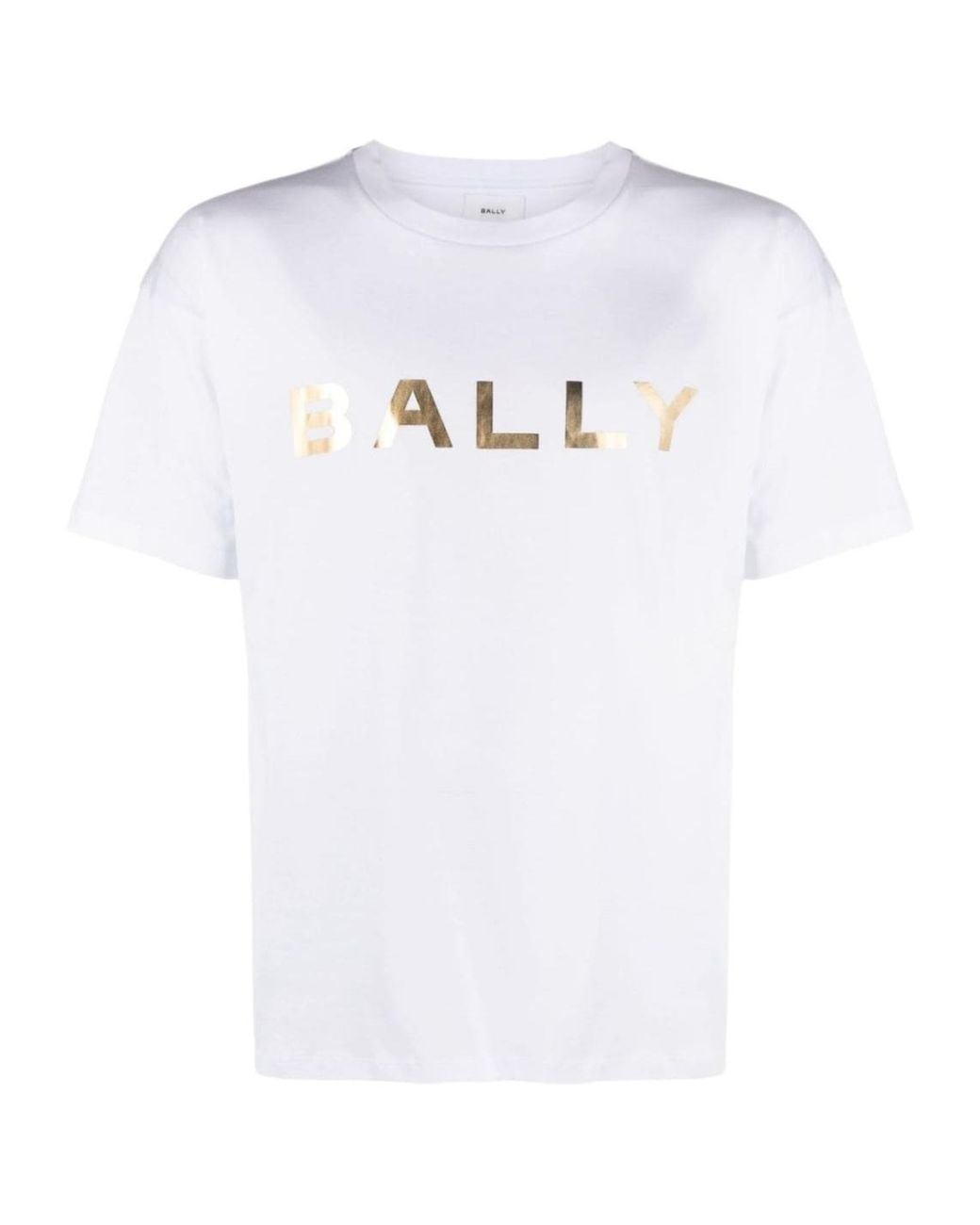 Bally White Logo Printed Crewneck T-Shirt for men