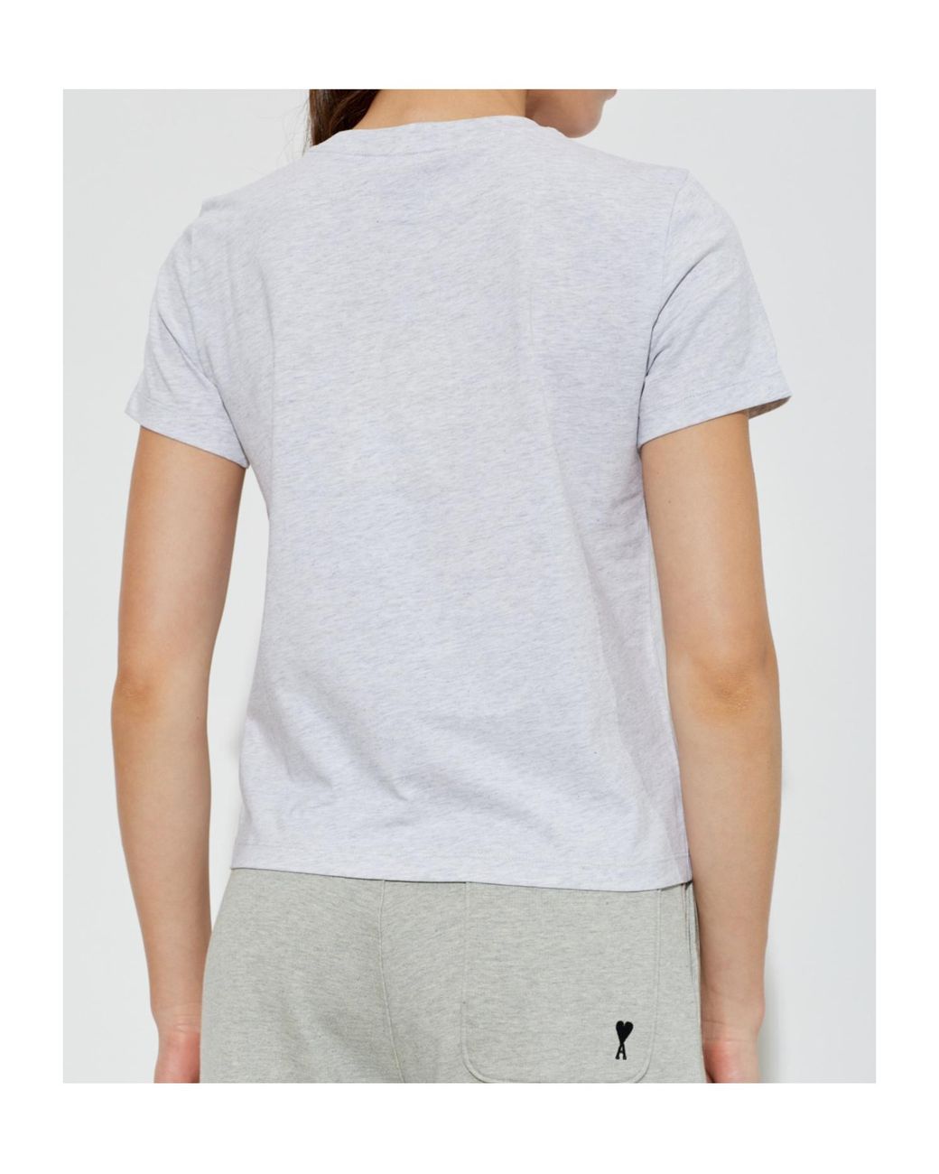 Marc Jacobs White Logo Embroidered Crewneck T-Shirt
