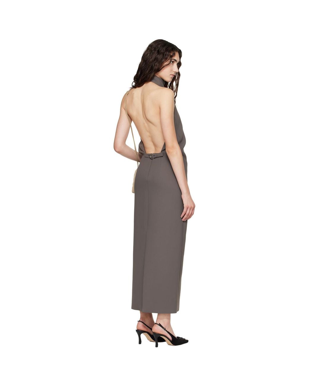 Khaite Brown Turtleneck Dress