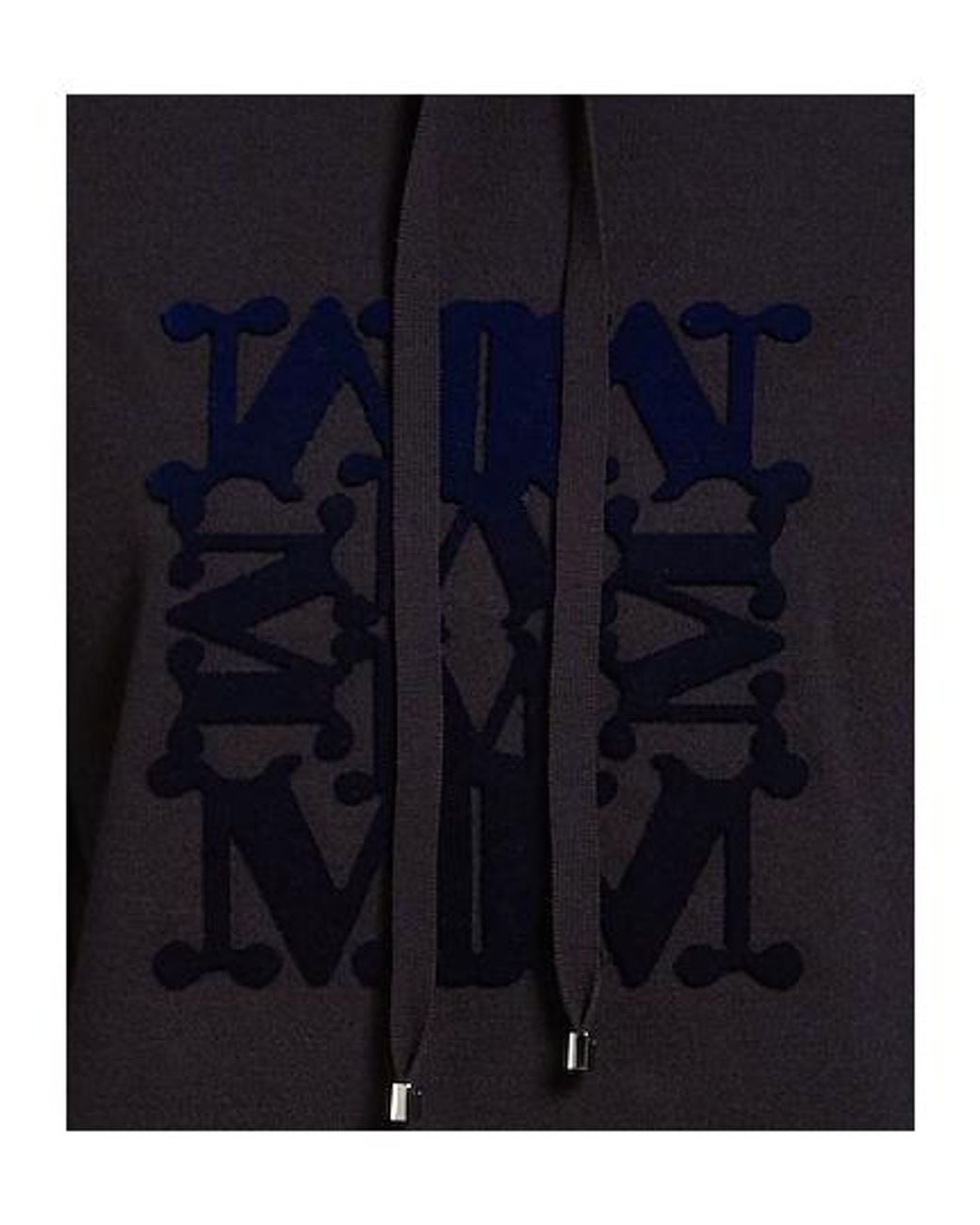 Max Mara Blue Wool Hoodie