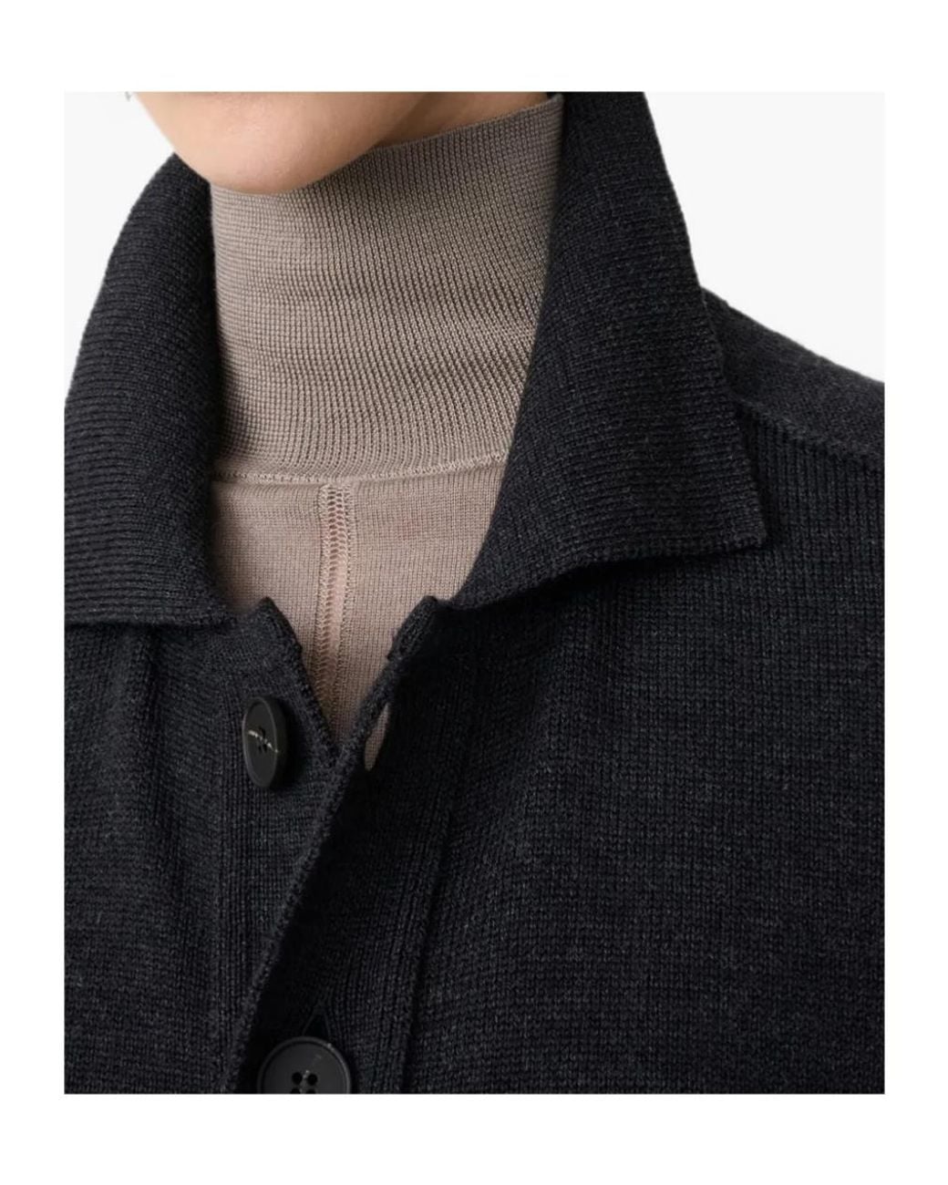 Studio Nicholson Black Lanark Button-Up Cardigan for men
