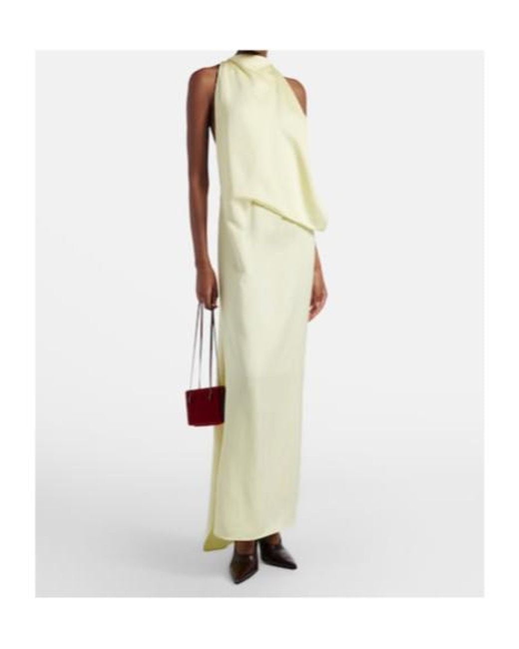 Sportmax White Dolmen Satin Gown