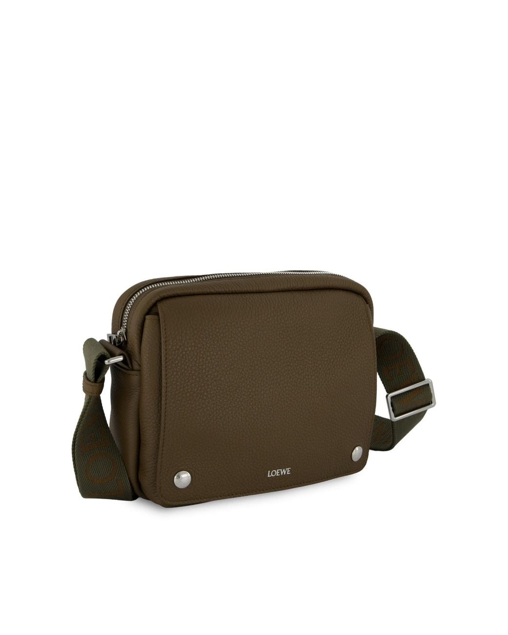Loewe Green Medium Pebble-Grain Crossbody Bag for men