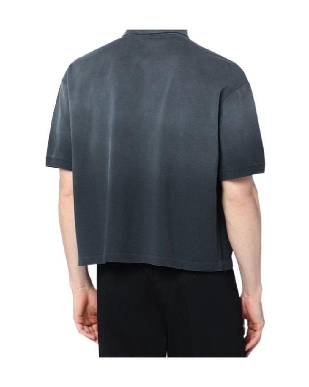 McQueen Blue Gradient Short-Sleeve Polo Shirt for men