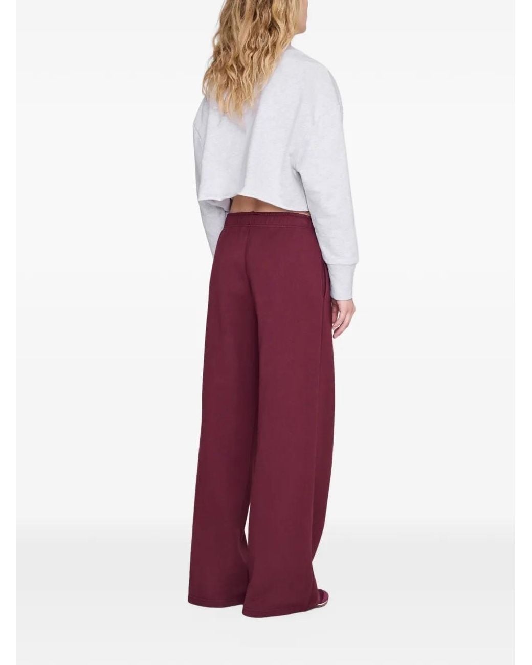 Anine Bing Red Elastic-Waist Athletic Pants