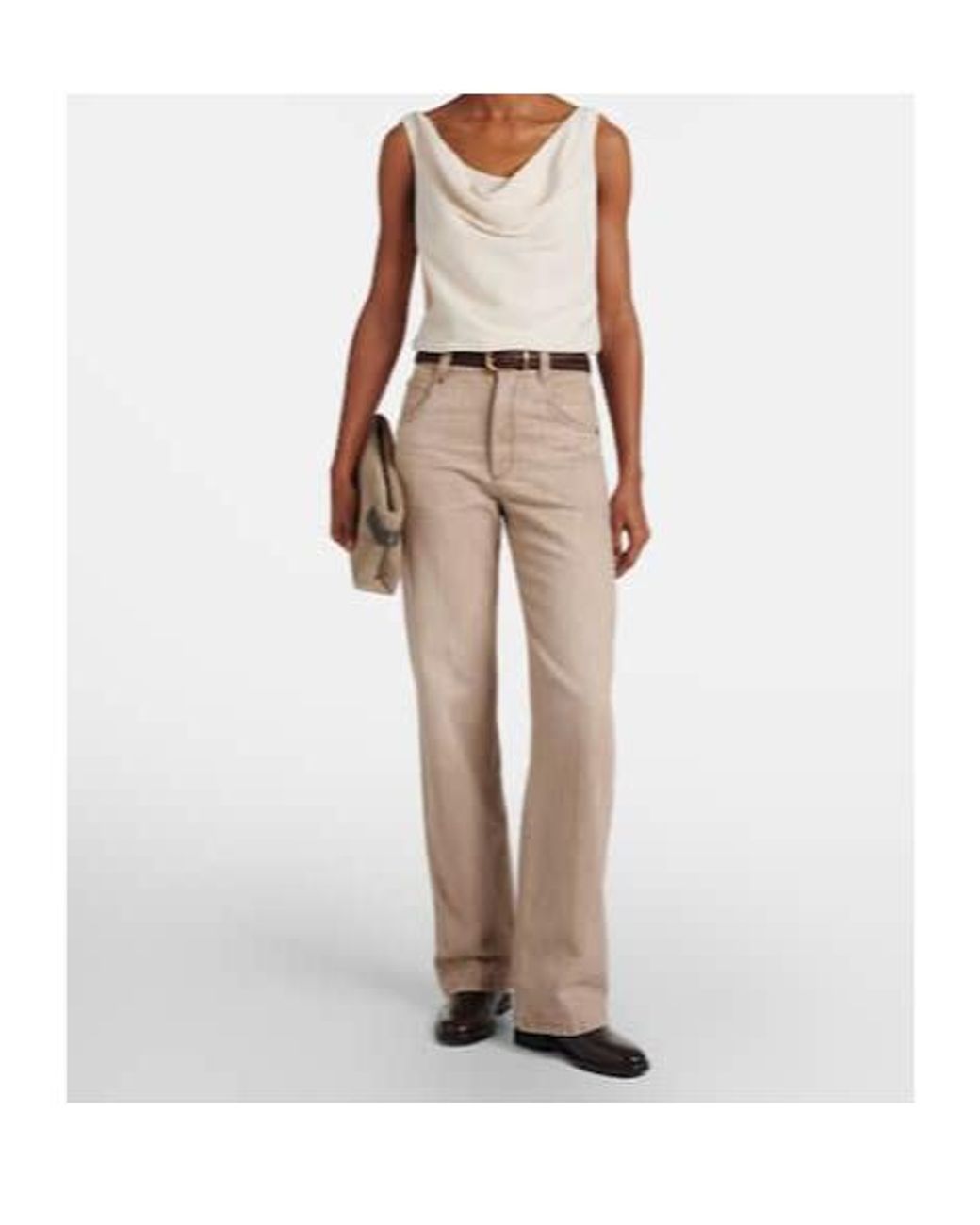 Brunello Cucinelli White Draped Top