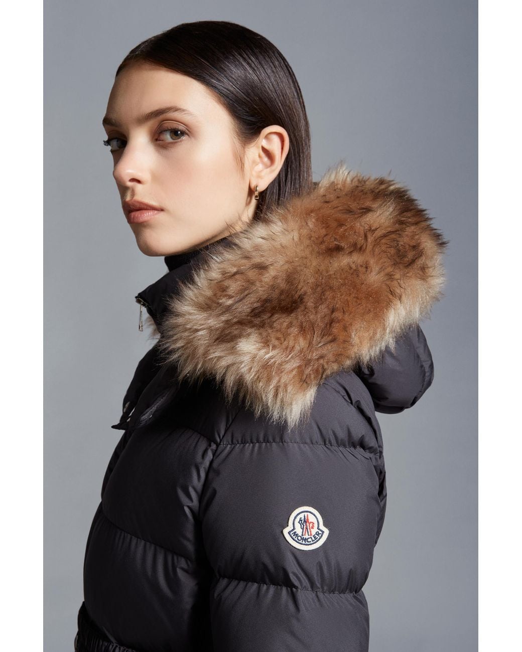 Moncler Black Fudson Long Down Jacket