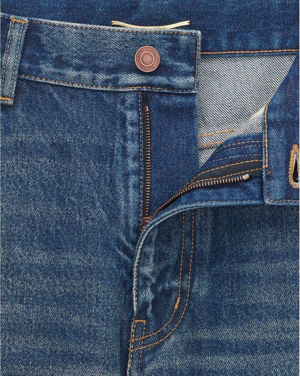 Saint Laurent Blue Cindy Mid-Rise Jeans