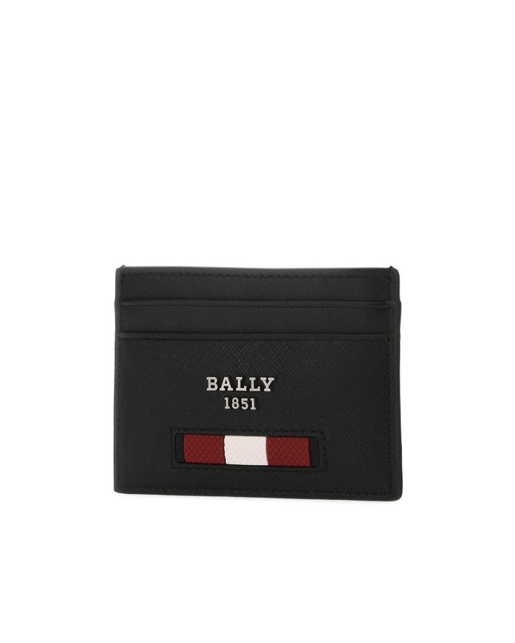Bally Black Logo Plaque Cardholder for men