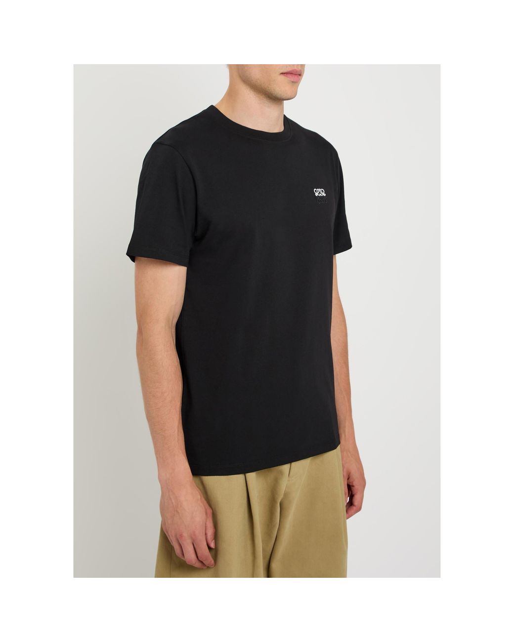 Loewe Black Short-Sleeve Crew-Neck T-Shirt for men