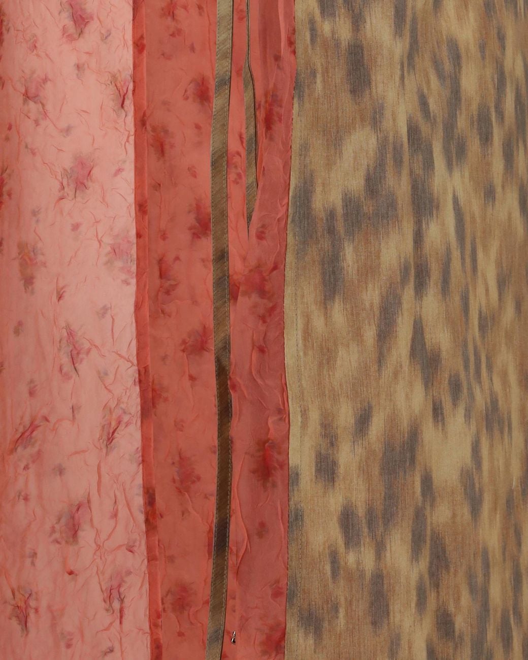Ganni Red Printed Organza Wrap Skirt