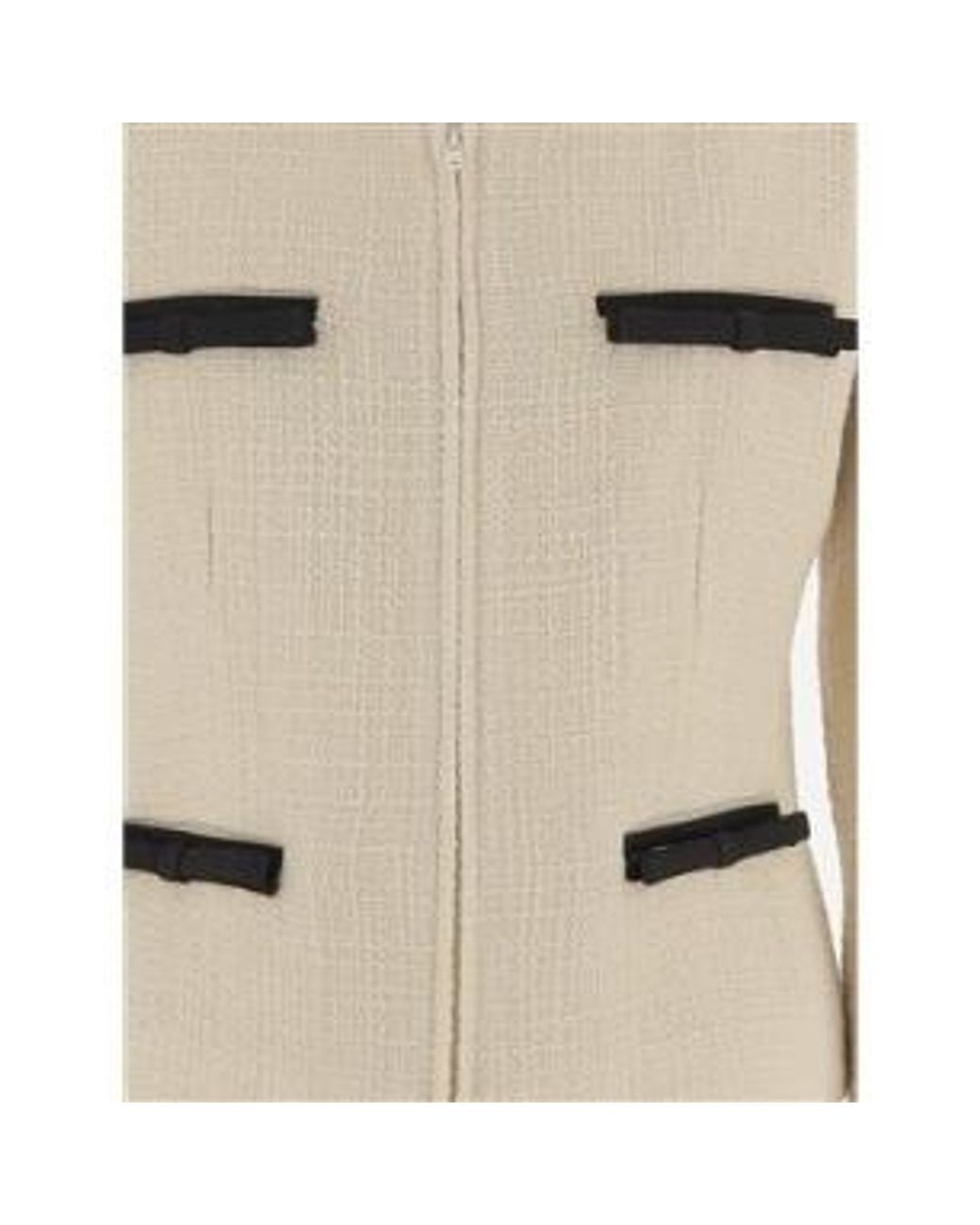 Valentino Natural Bow Detailed Tweed Jacket