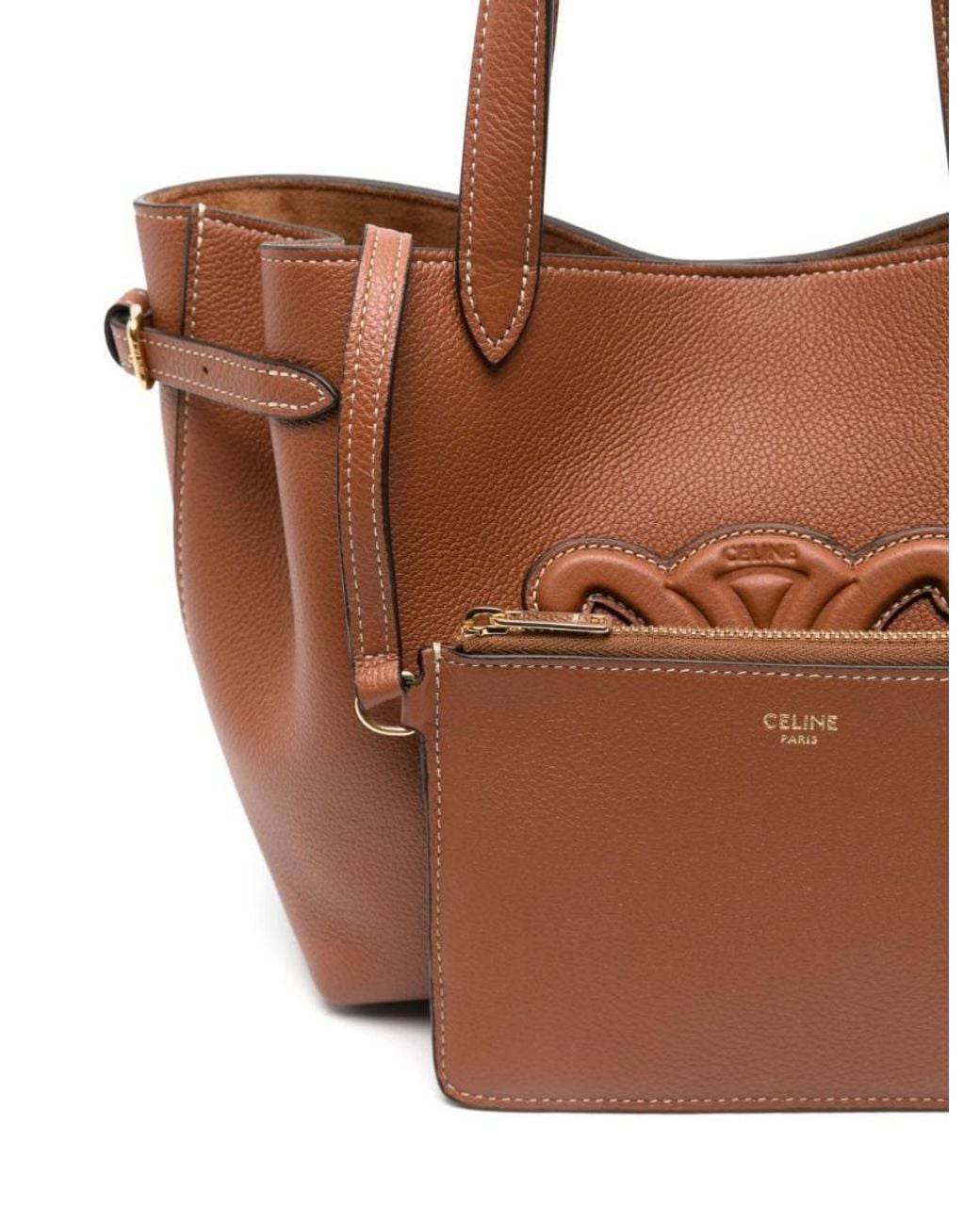Céline Brown Mini Cabas Anais Cuir Triomphe