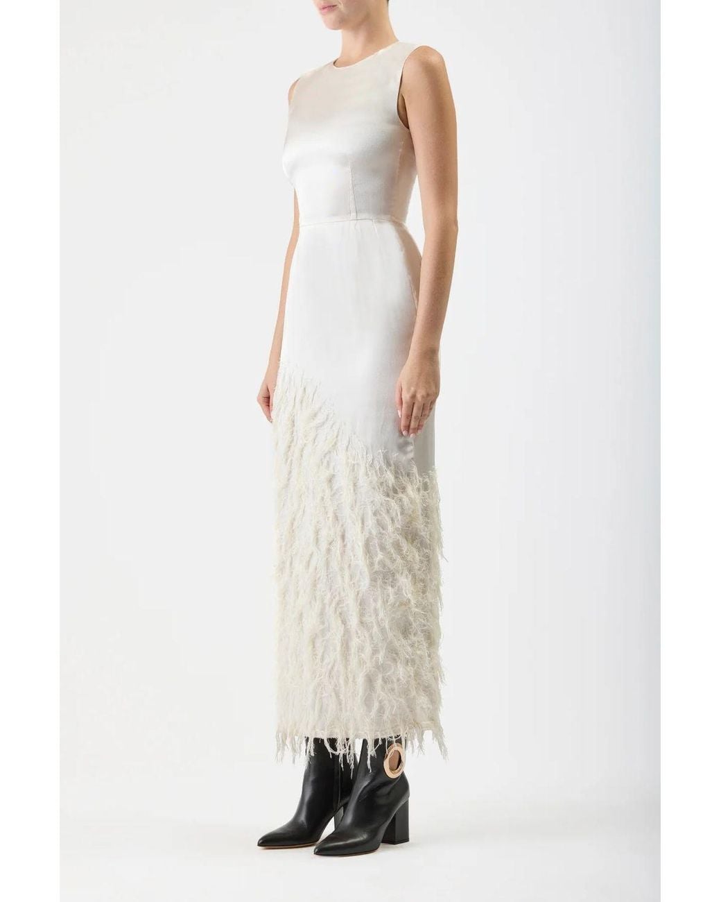 Gabriela Hearst White Maslow Organza Midi Dress