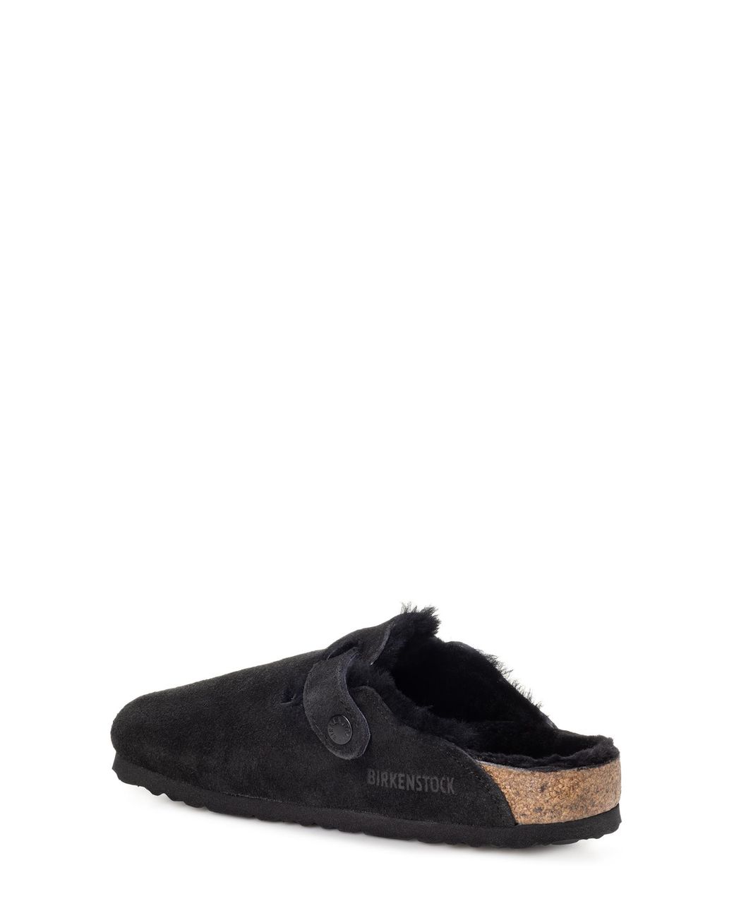 Birkenstock Black Round-Toe Flat Slides
