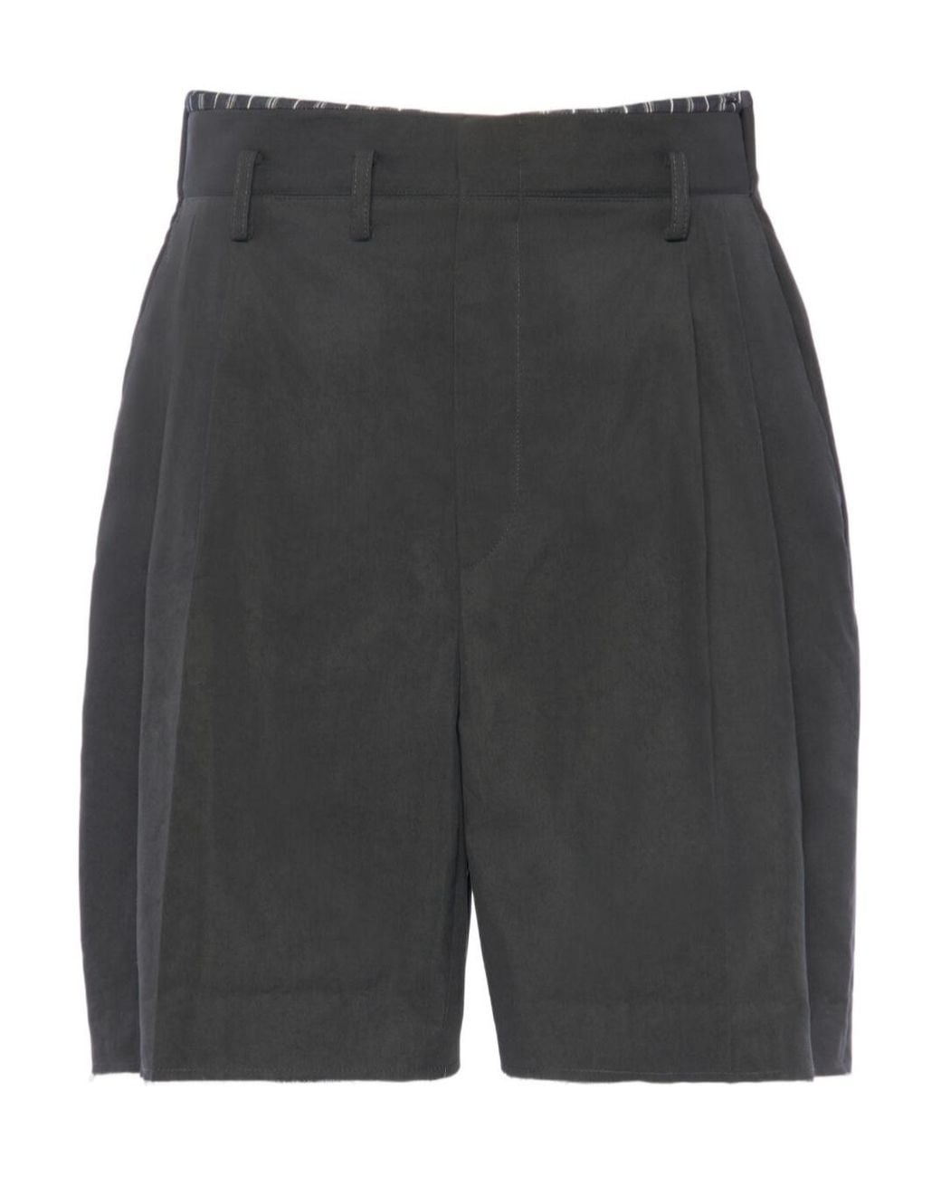 Maison Margiela Gray Pleated Tailored Shorts for men