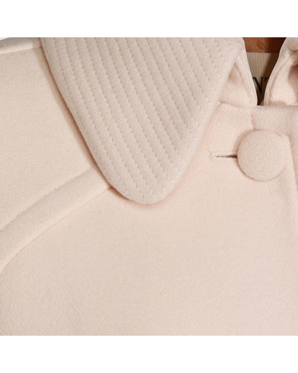 Valentino Natural Logo Plaque Button-Up Peacoat