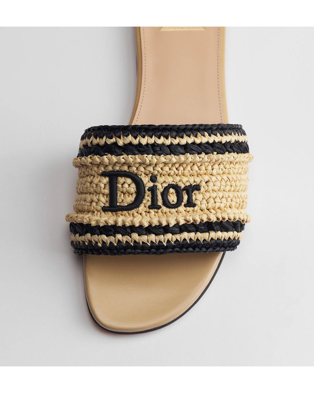 Dior Metallic Iviera Woven Slide