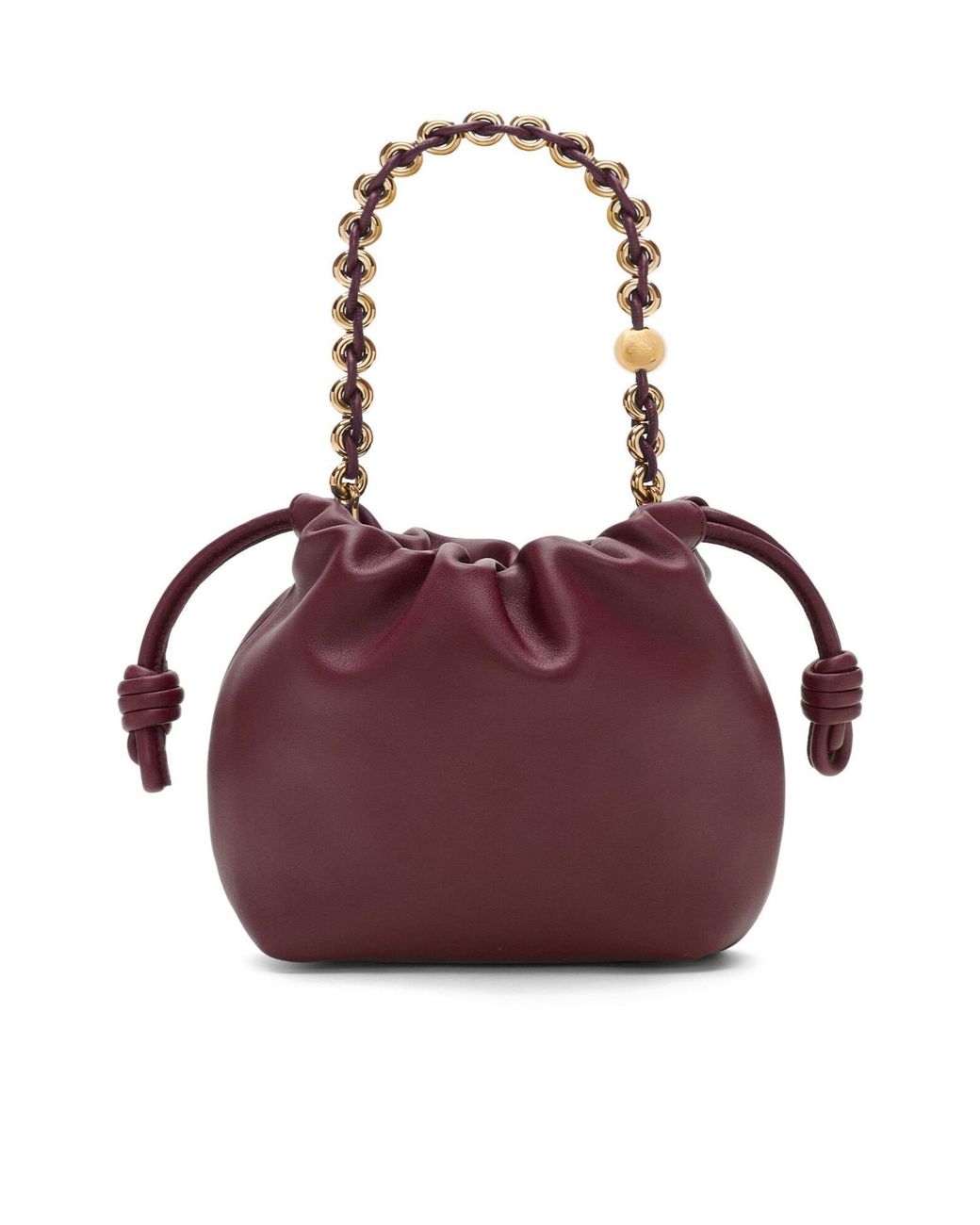 Loewe Red Flamenco Drawstring Mini Shoulder Bag