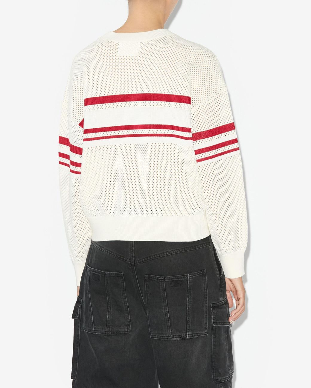 Isabel Marant Pink Isabel Marant Étoile Arwen Open-Knit Crewneck Jumper