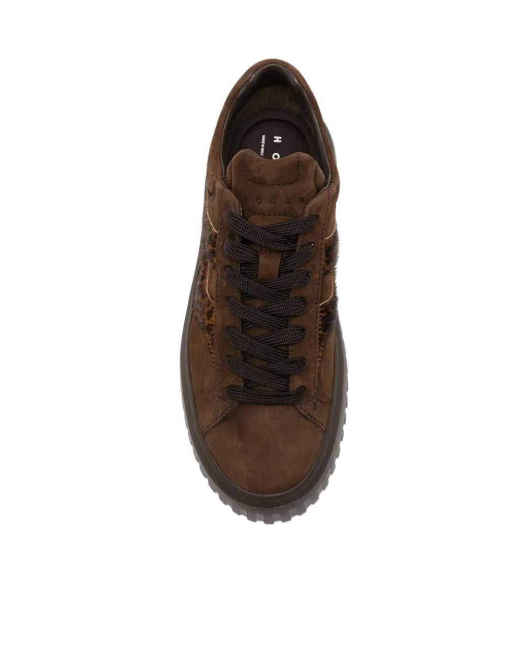 Hogan Brown Lace-Up Low-Top Casual Shoes